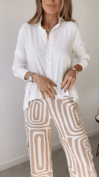 Ensemble Élégant Emmi™ - Haut & Pantalon pour un look chic et confortable