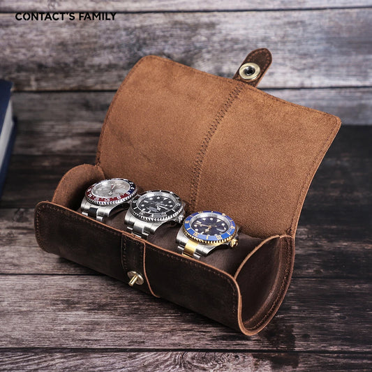 CF | Élégance en Voyage: Étui à Montres en Cuir