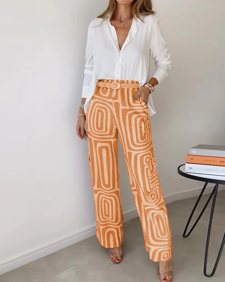Ensemble Élégant Emmi™ - Haut & Pantalon pour un look chic et confortable