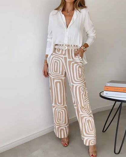 Ensemble Élégant Emmi™ - Haut & Pantalon pour un look chic et confortable