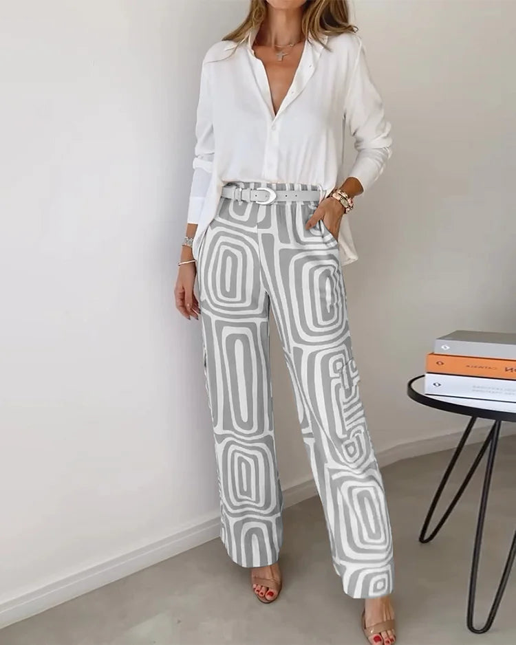 Ensemble Élégant Emmi™ - Haut & Pantalon pour un look chic et confortable